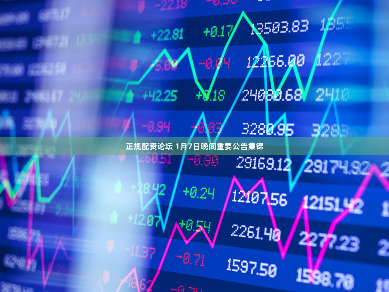 正规配资论坛 1月7日晚间重要公告集锦