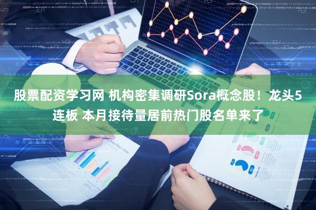 股票配资学习网 机构密集调研Sora概念股！龙头5连板 本月接待量居前热门股名单来了