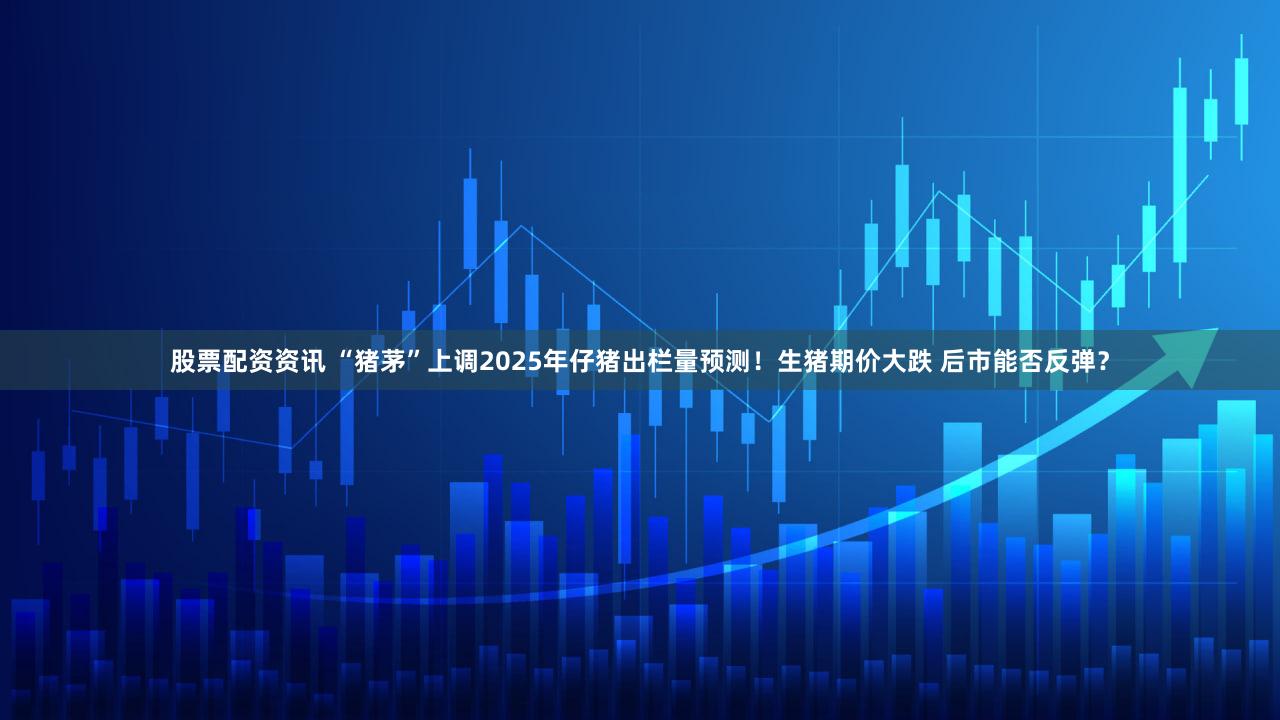 股票配资资讯 “猪茅”上调2025年仔猪出栏量预测！生猪期价大跌 后市能否反弹？