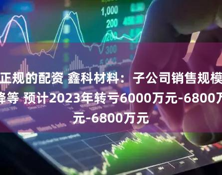 正规的配资 鑫科材料：子公司销售规模下降等 预计2023年转亏6000万元-6800万元