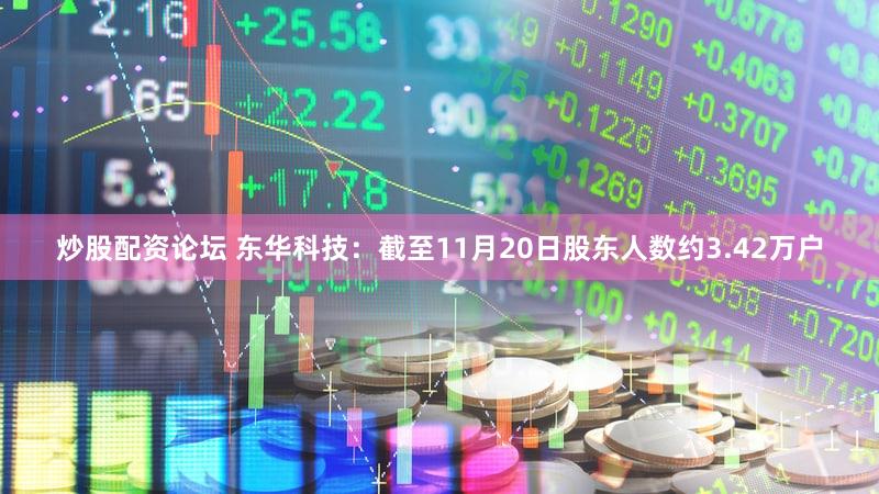 炒股配资论坛 东华科技：截至11月20日股东人数约3.42万户